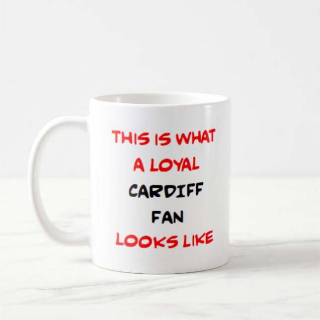 Cardiff-Fan, treu Kaffeetasse (Links)