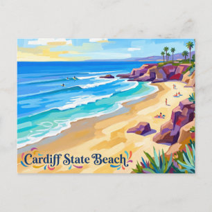 Cardiff State Beach Kalifornien Postkarte
