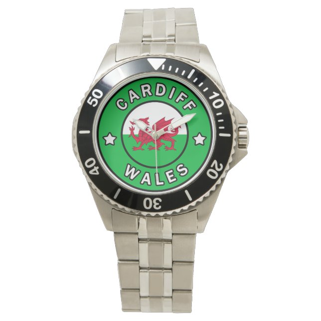 Cardiff Wales Armbanduhr (Vorderseite)
