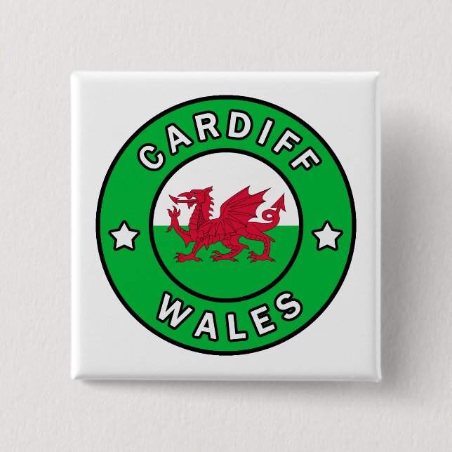 Cardiff Wales Button (Vorderseite)