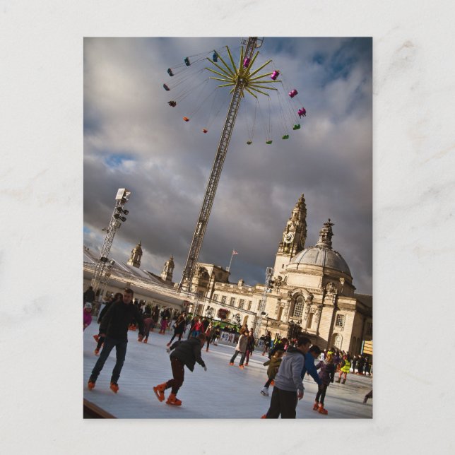 Cardiff Winter Wonderland Postkarte (Vorderseite)