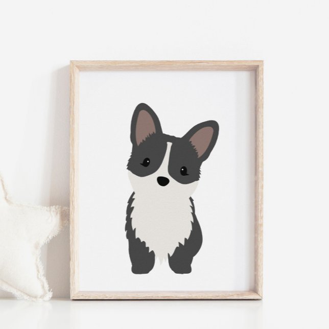 Cardigan Black Corgi Dog Kinderzimmer & Kids Poste Poster (Von Creator hochgeladen)