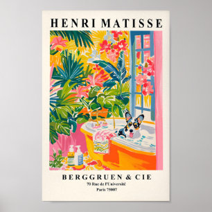 Cardigan Corgi in der Badewanne, Geschenk für Hund Poster