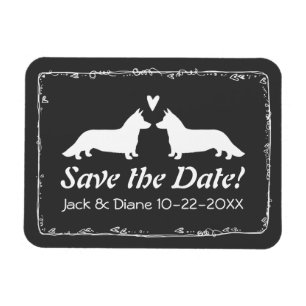 Cardigan Corgis Hochzeit Save the Date Magnet