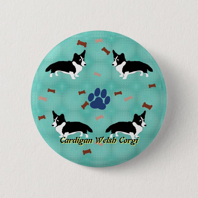 Cardigan Welsh Corgi Button (Vorderseite)