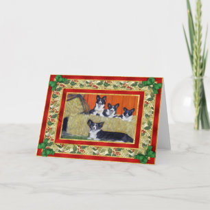 Cardigan Welsh Corgi Dog Blank Christmas Card Feiertagskarte