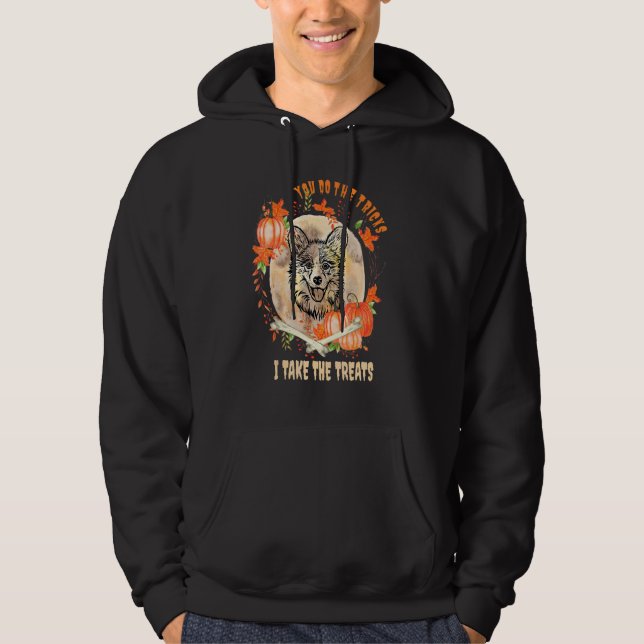 Cardigan Welsh Corgi Dog Owner Halloween Spaß Hoodie (Vorderseite)