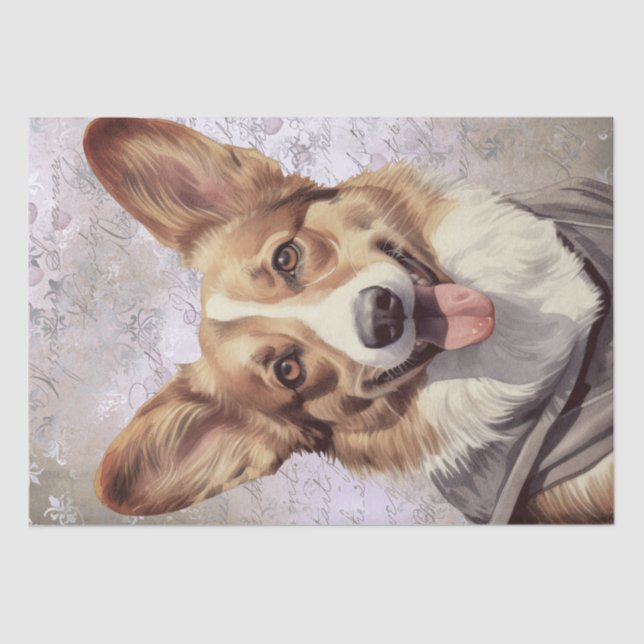 Cardigan Welsh Corgi Dog Seidenpapier (Vorderseite)