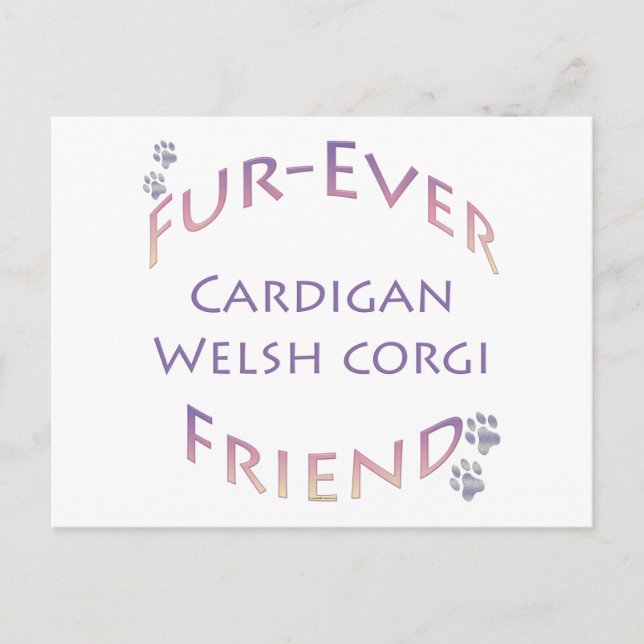Cardigan Welsh Corgi Furever Postkarte (Vorderseite)