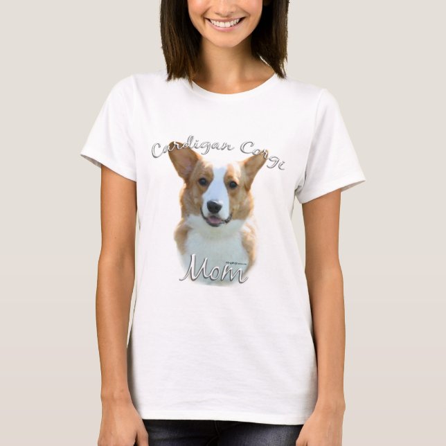 Cardigan Welsh Corgi Mama 2 T-Shirt (Vorderseite)