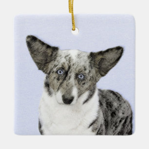 Cardigan Welsh Corgi Painting - Original Dog Art Keramikornament