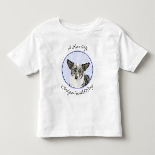 Cardigan Welsh Corgi Painting - Original Dog Art Kleinkind T-shirt