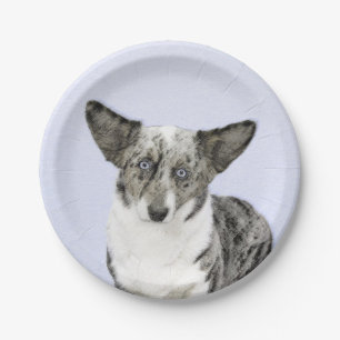 Cardigan Welsh Corgi Painting - Original Dog Art Pappteller