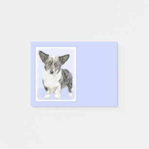 Cardigan Welsh Corgi Painting - Original Dog Art Post-it Klebezettel