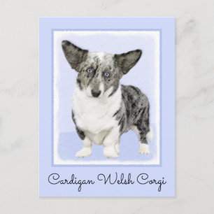 Cardigan Welsh Corgi Painting - Original Dog Art Postkarte