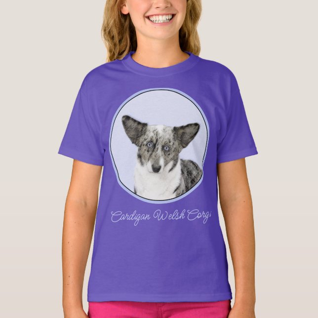Cardigan Welsh Corgi Painting - Original Dog Art T T-Shirt (Vorderseite)