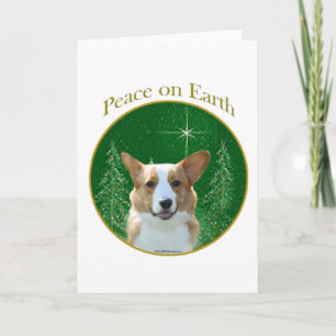 Cardigan Welsh Corgi Peace Feiertagskarte