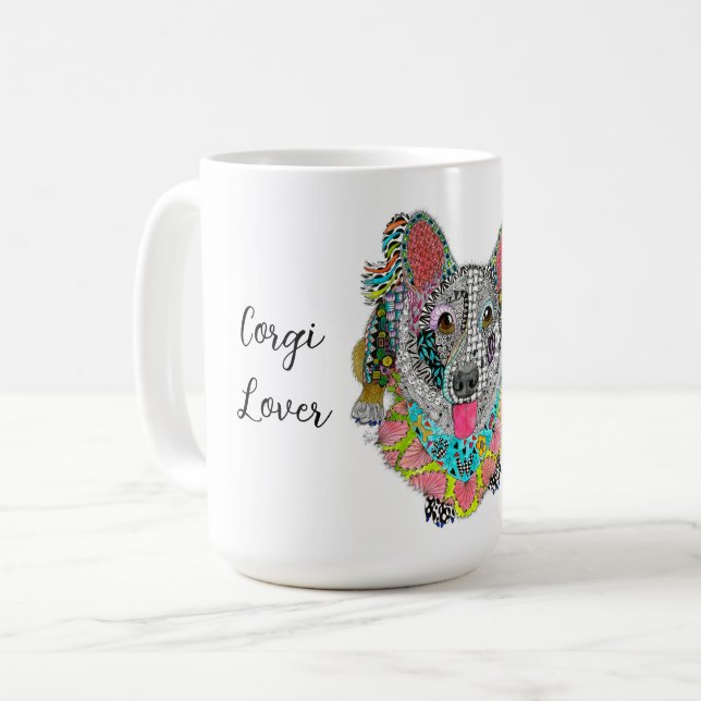 Cardigan Welsh Corgi Personalized Mug Kaffeetasse (Vorderseite Links)