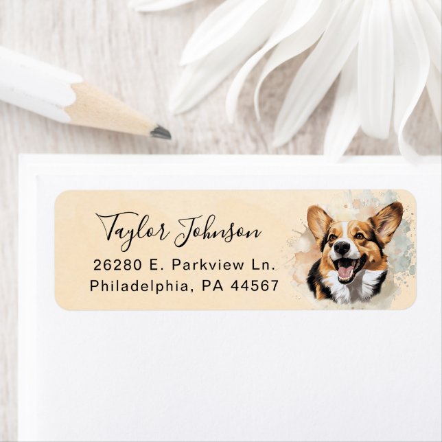 Cardigan Welsh Corgi Rücksendeadresse (Insitu)