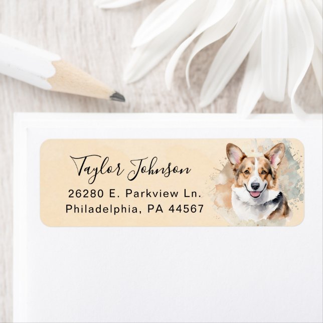 Cardigan Welsh Corgi Rücksendeadresse (Insitu)