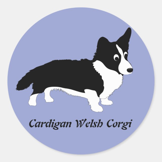 Cardigan Welsh Corgi Runder Aufkleber (Vorderseite)