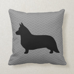 Cardigan Welsh Corgi Silhouette Kissen