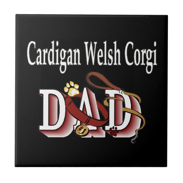 Cardigan Welsh Corgi Vater Fliese (Vorderseite)