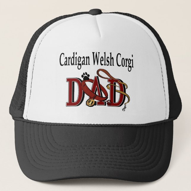 Cardigan Welsh Corgi Vater Hat Truckerkappe (Vorderseite)