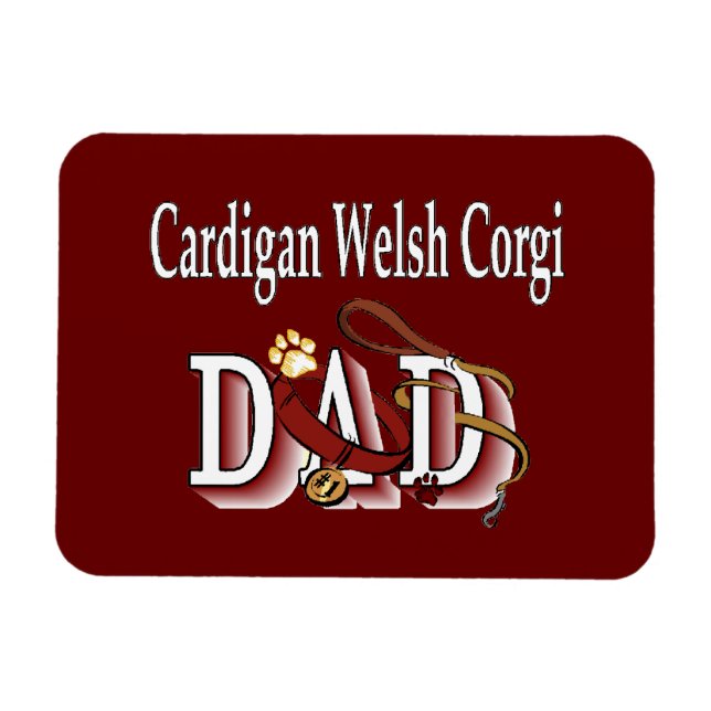 Cardigan Welsh Corgi Vater Magnet (Horizontal)