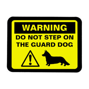 Cardigan Welsh Corgi Wachhund-Warnung Magnet