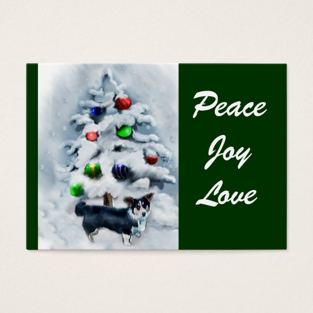 Cardigan Welsh Corgi Weihnachten (Vorderseite)