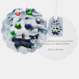 Cardigan Welsh Corgi Weihnachten Ornament Karte
