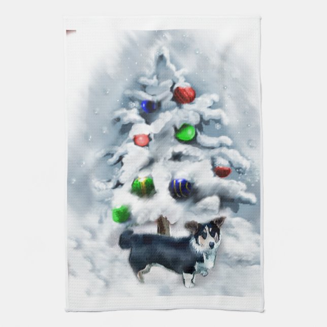 Cardigan Welsh Corgi Weihnachtsgeschenke Küchentuch (Vertikal)