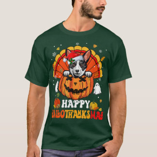 Cardigan Welsh Corgis Dog Happy Hallothanksmas Hal T-Shirt