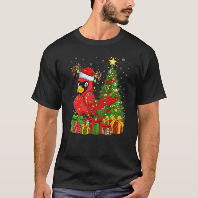 Cardinal Bird  Xmas Holiday Santa Cardinal Christm T-Shirt (Vorderseite)