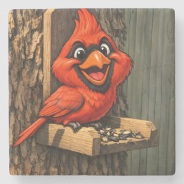 Cardinal caricature steinuntersetzer