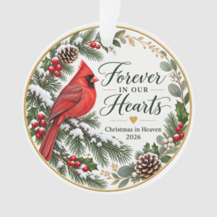 Cardinal-Gedenk-Weihnachtsschmuck 2026 Für immer Ornament