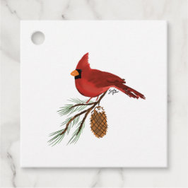 Cardinal Gift Tags - Square Geschenkanhänger