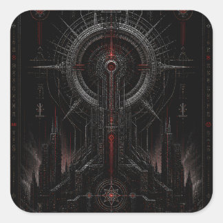 Cardinal Leuchtfeuer Quadratischer Aufkleber