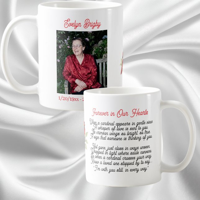 Cardinal Poem Memorial Keepsake  Kaffeetasse (Von Creator hochgeladen)