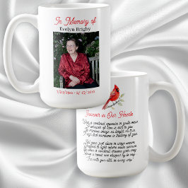 Cardinal Poem Memorial Keepsake  Kaffeetasse