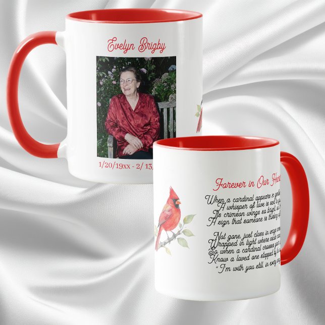 Cardinal Poem Memorial Keepsake  Tasse (Von Creator hochgeladen)