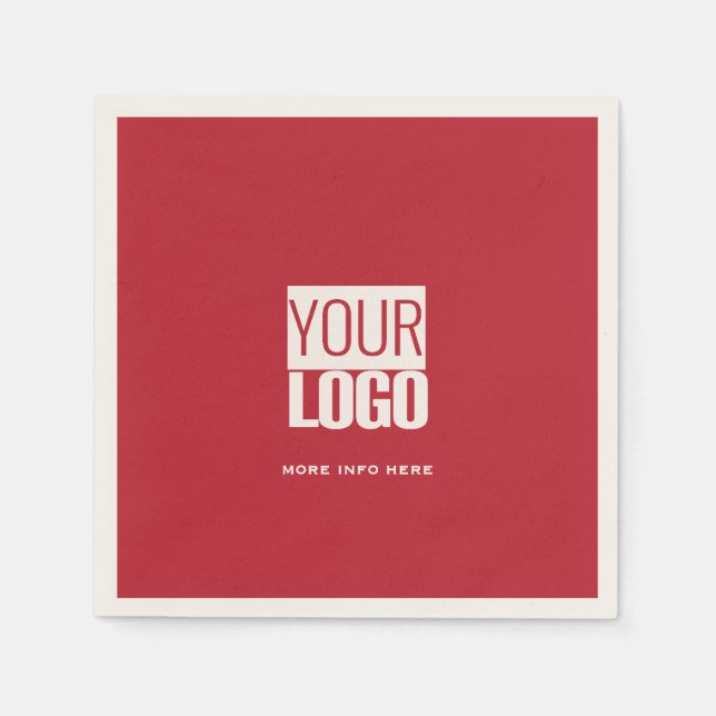 cardinal red  with your  logo  serviette (Vorderseite)