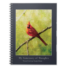Cardinal Songbird Notebook | Nature Art Journal Notizblock