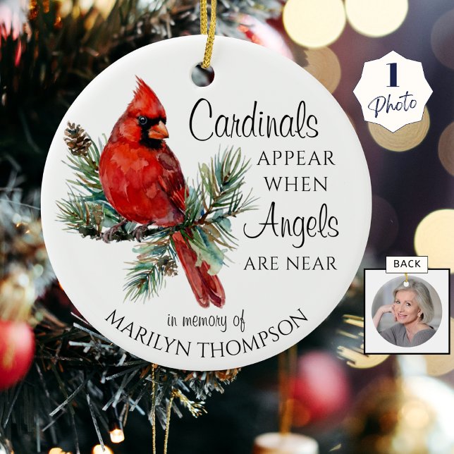 Cardinals Appear When Angels Are Near Photo Keramik Ornament (Von Creator hochgeladen)