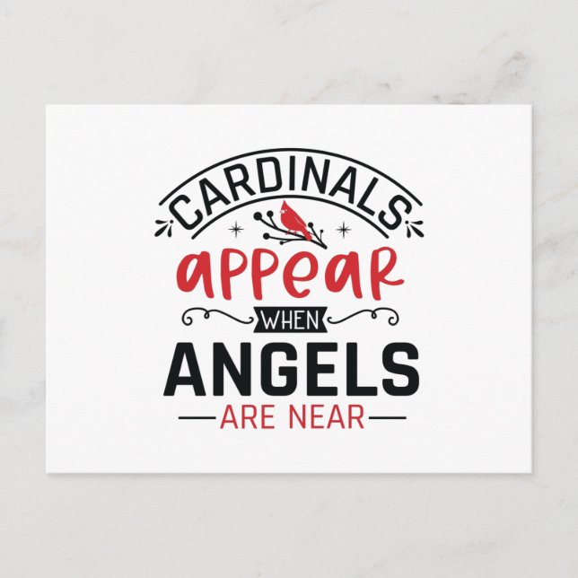 Cardinals Appear When Angels Are Near Postkarte (Vorderseite)