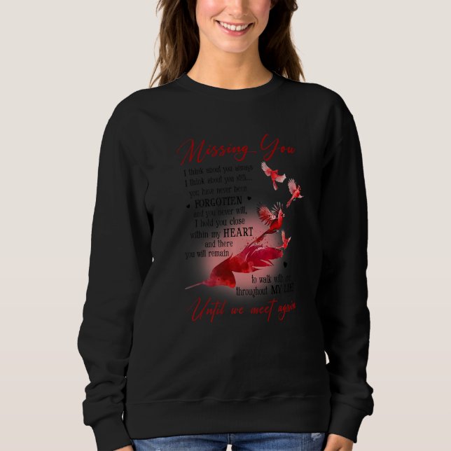 Cardinals I Think About You Always Guardian Angel  Sweatshirt (Vorderseite)