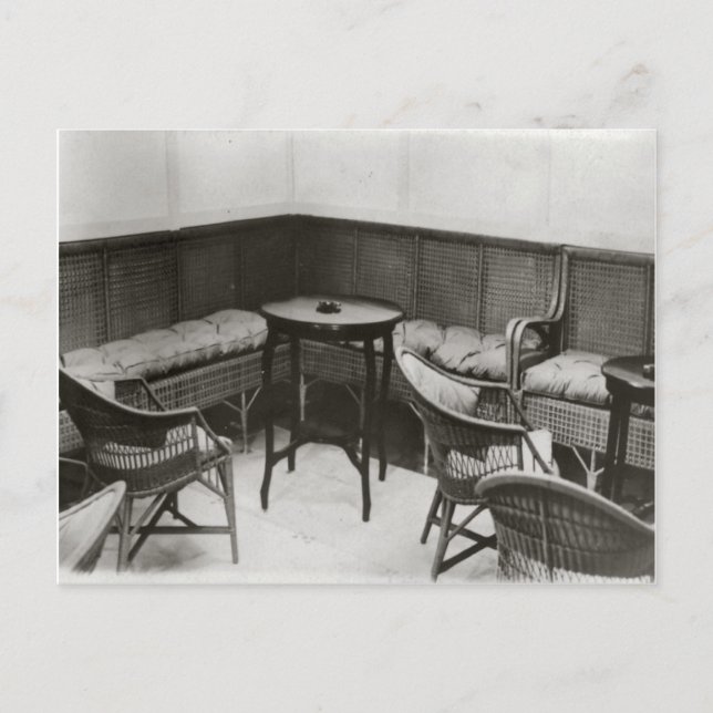 Cardington, Airship R101, Raucherzimmer Postkarte (Vorderseite)