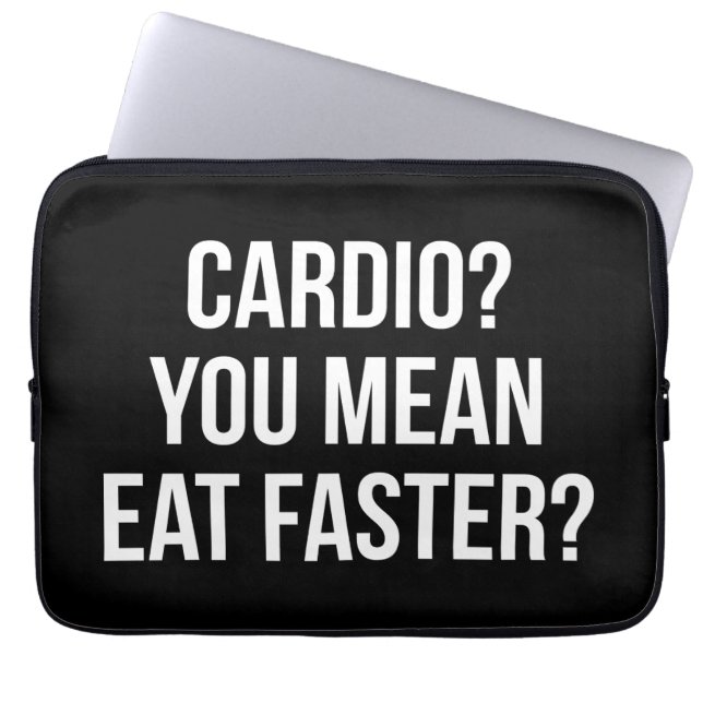 Cardio? Hast du Gemein, schneller zu essen? - Funn Laptopschutzhülle (Vorderseite)