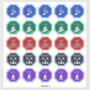 Cardio-Tage-Workout-Tracker-Planer-Aufkleber Aufkleber